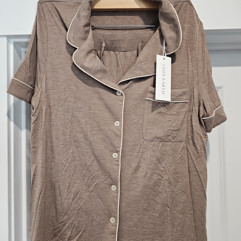 Earth Women's Cozy Brown Pajama Set